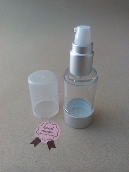 Airless transparente y aluminio 30ml