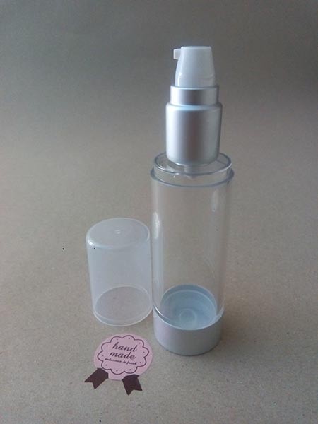 Airless transparente y aluminio 50ml