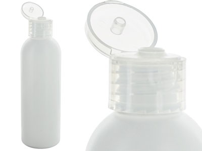 Botella 100 ml blanca, HDPE con Tapa Flip-top