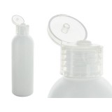 Botella 100 ml blanca, HDPE con Tapa Flip-top