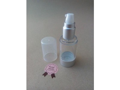 Airless transparente y aluminio 30ml