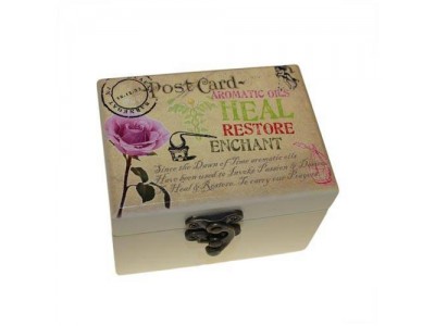 Baul de madera aromaterapia decorado mod-BA09