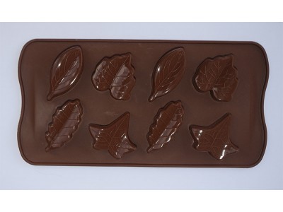 Molde silicona hojitas