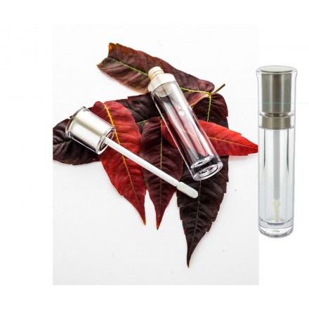 Envase Lip Gloss de 7ml y tapa dorada