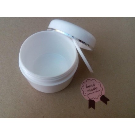 Tarro con ribete en plata de 50ml