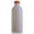 Botella blanca 1 Litro en plástico PET y tapón Naranja