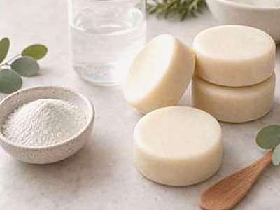 Champú sólido de viaje con SCI en polvo