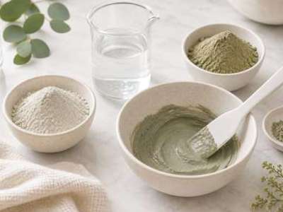Mascarilla suave de arcilla blanca